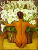 Rivera, Diego - Nude with Calla Lilies,Desnudo con alcatraces